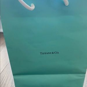 Authentic Tiffanie gift bag 10 inches tall by 8 inches wide.